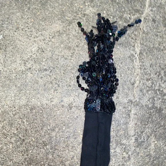 Black sequin rave skirt - Picture 3 of 4